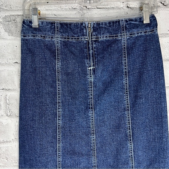 Vintage Y2K Medium Wash Denim Maxi Jean Skirt Size Small - Picture 5 of 10